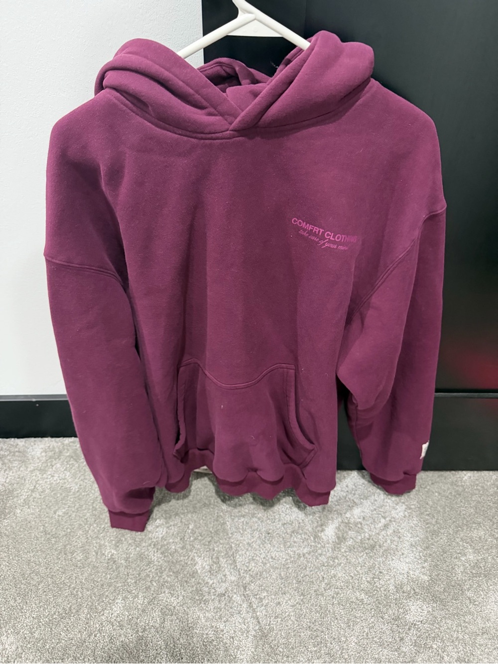Comfort Colors Women's Maroon Hooded Sweatshirt - Picture 1 of 5